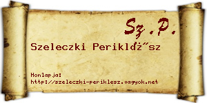 Szeleczki Periklész névjegykártya